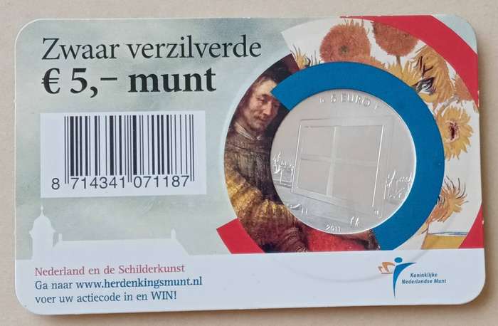 Nice 2011 Netherlands uncirculated 5 Euro in coin card (Schilderkunst/Painting)
