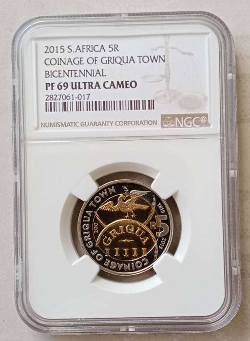 2015 Griqua Town Bicentennial R5 NGC PF69 Ultra Cameo -(Top Pop)
