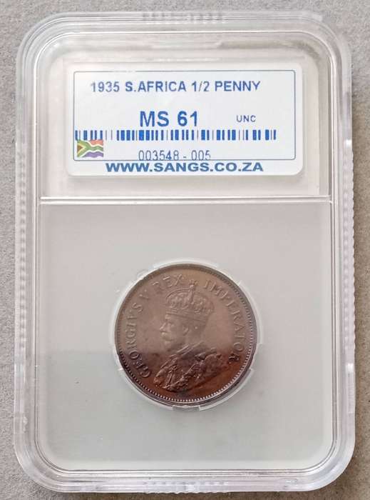 1935 Union 1/2 Penny SANGS MS61