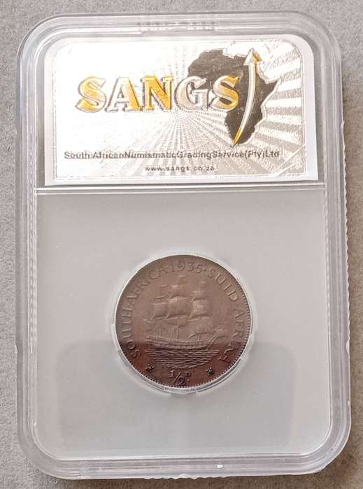 1935 Union 1/2 Penny SANGS MS61