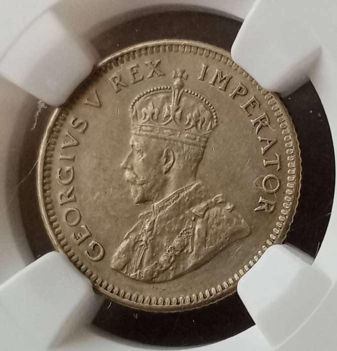 High grade 1936 union silver sixpence NGC AU55