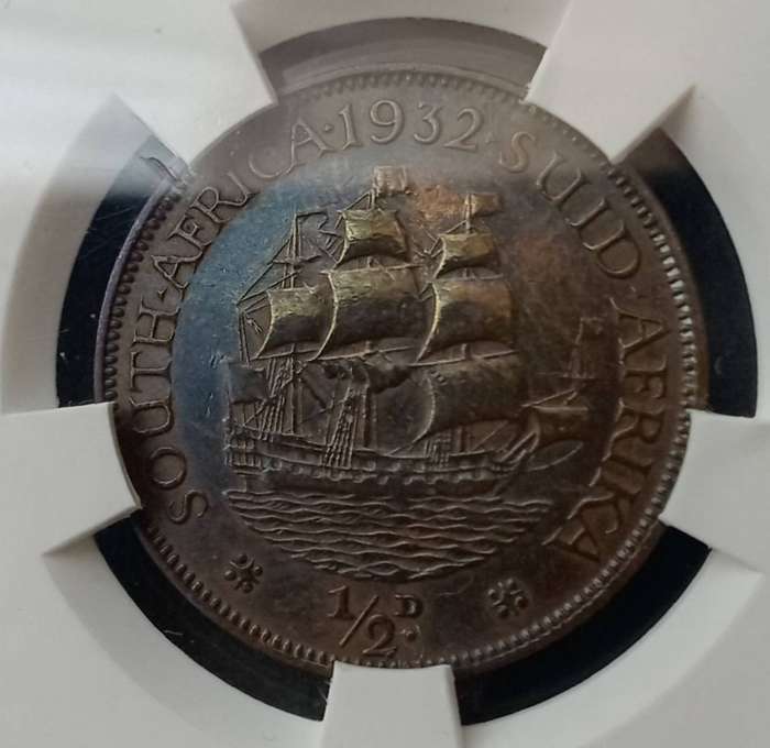 1932 Union 1/2 Penny SANGS XF40 - Cracked Die