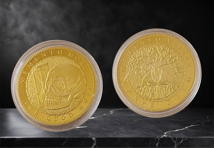 Memento Mori Stoic reminder novelty coin - (40mm)