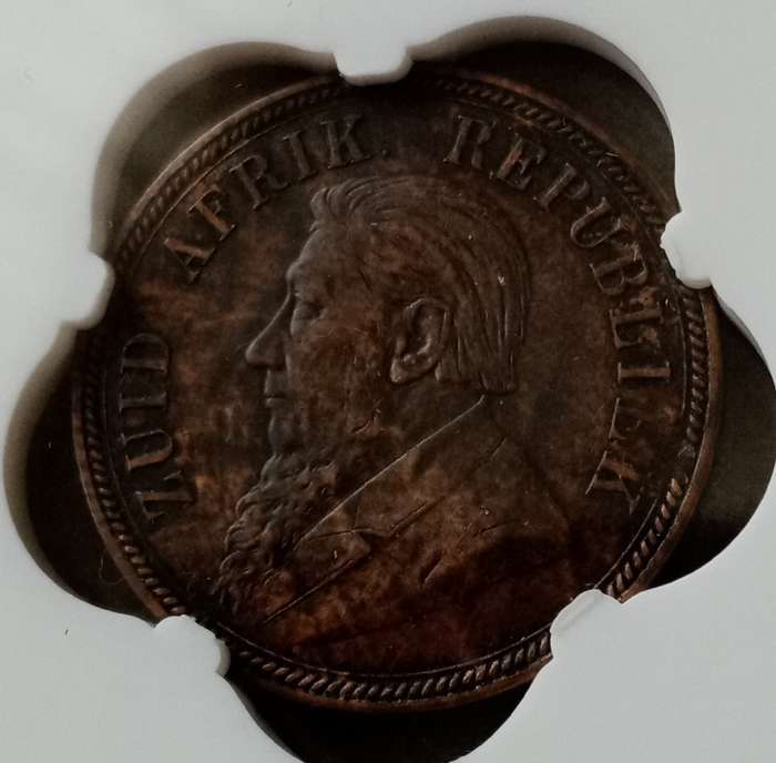 1892 ZAR Kruger Penny SANGS VF35