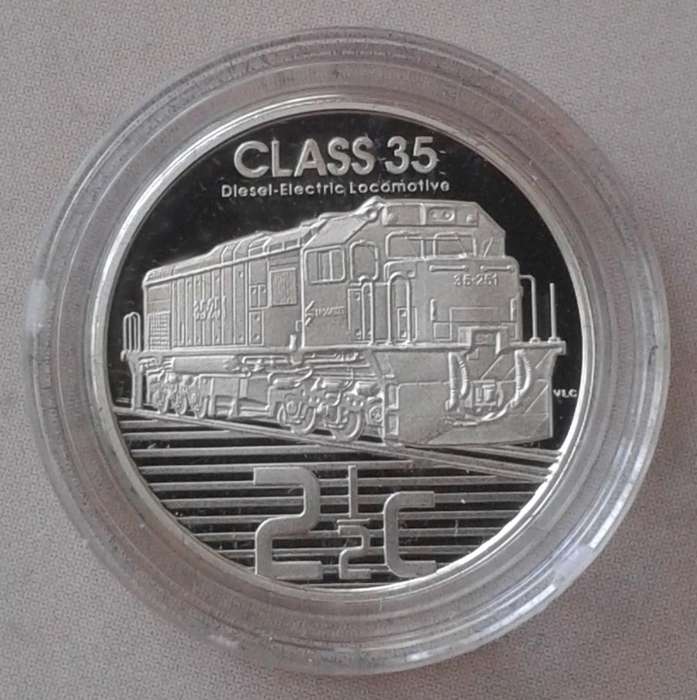 2013 Proof silver 2 1/2c in bag incl.certificate (Trains of South Africa - Class 35)