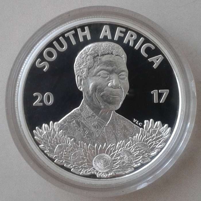 2017 Mandela proof silver R1 in box incl.certificate - Freedom Charter