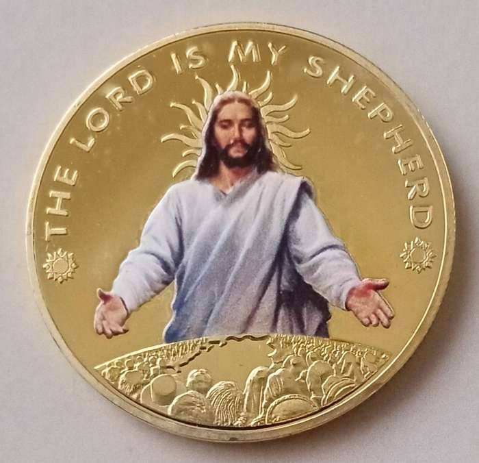 The Lord is my sheperd novelty coin - (40mm)