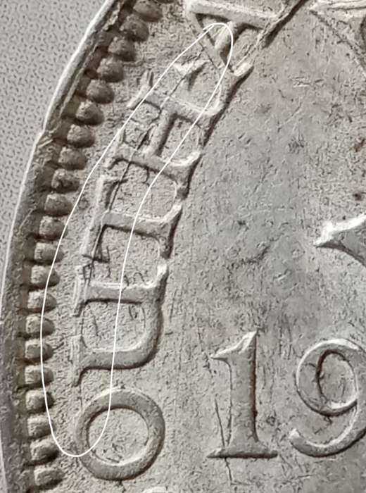 1944 Union silver 2 1/2 Shillings with reverse and obverse die cracks