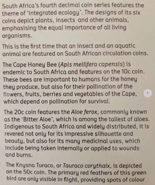2023 S.A new coinage uncirculated Mint set (Sealed)