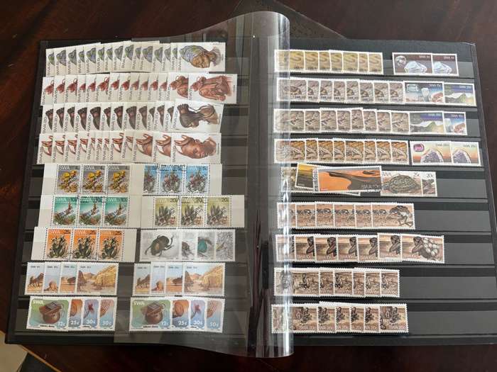 BULKLOT - SWA  8 double side pages stockbook with control blocks,singles,strips, minisheets.