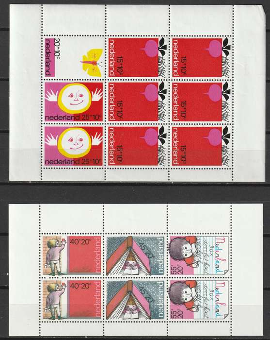 NEDERLAND - Seven complete sets  minisheets **MNH**