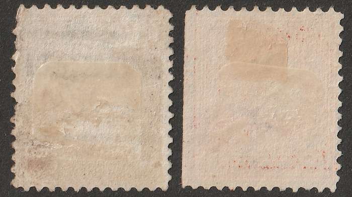 USA - 1914 Benjamin Franklin Issue 20c ultramarine & 30c orange-red (Perf. 12) VF USED