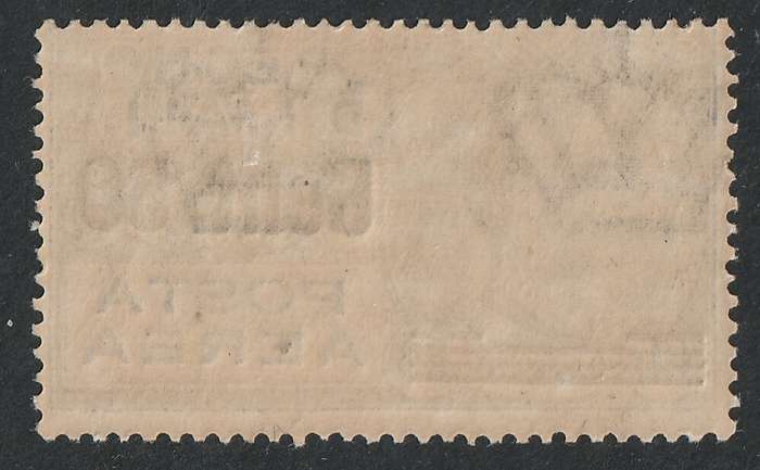 ITALY - 1927 Airmail issue 60c grey surcharged 50c VF *LMM*