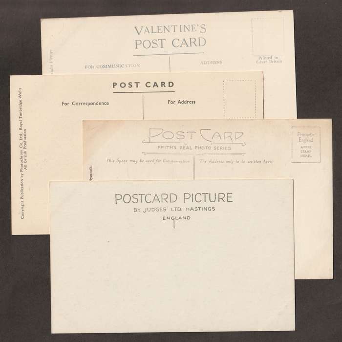 BULKLOT -  ENGLAND  selection of four early 1900 black&white postcards UNUSED