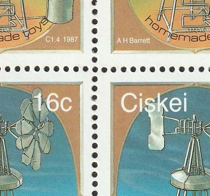 CISKEI -  1987  4 Complete sets in control blocks of 4 **MNH**