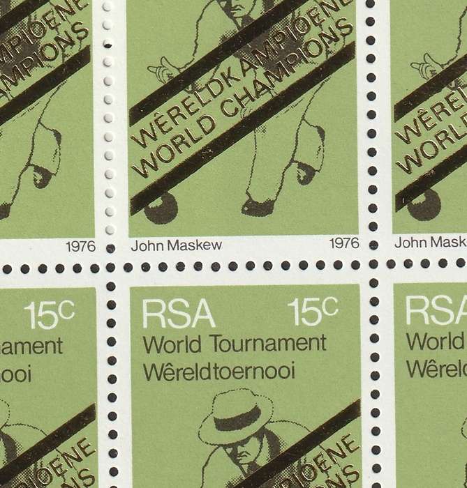 RSA - 1976/1977 issues  12 blocks of six and miniature sheet  **MNH**