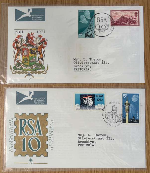 RSA - 1970-1972  Seven FDC