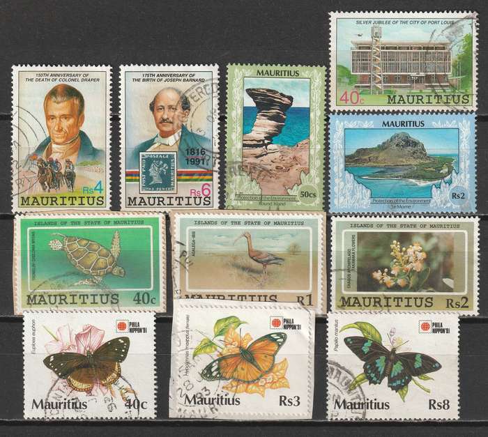 MAURITIUS 1990/1991 Issues. Complete and part sets (25 stamps)