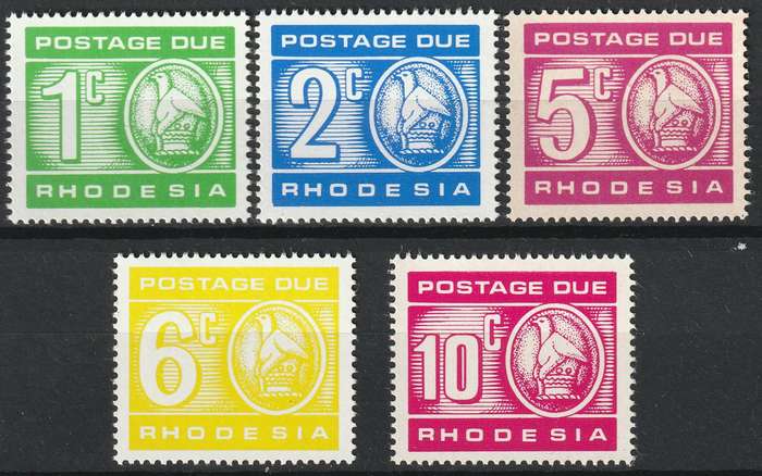 RHODESIA  1971 Postage Due Issue Complete set **MNH**