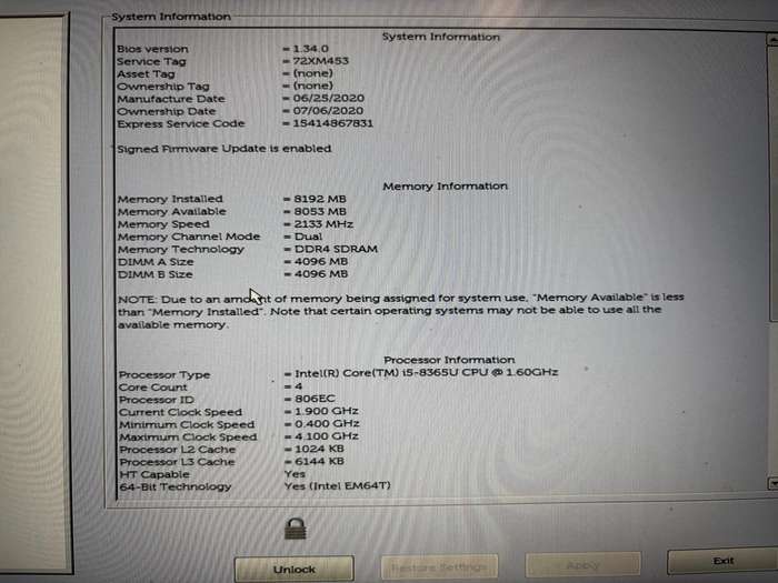 Dell 7400 Laptop
