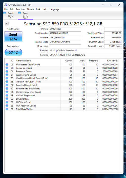SSD - 512GB Samsung