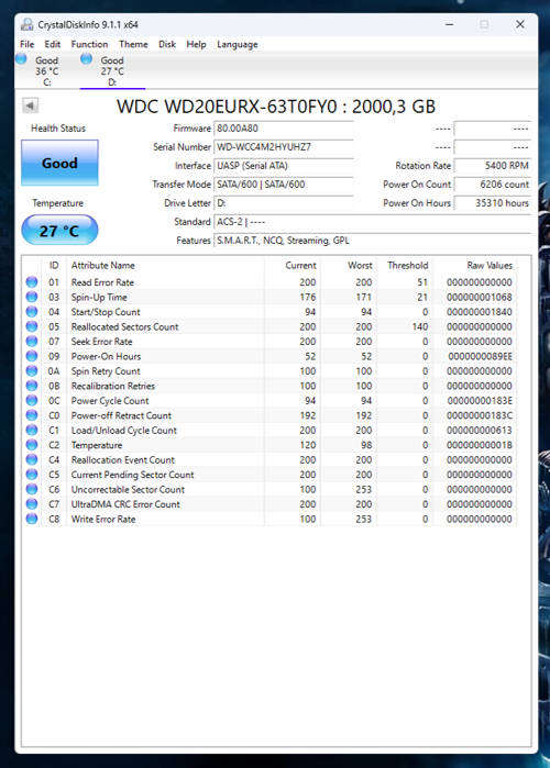 HDD - Western Digital 2TB