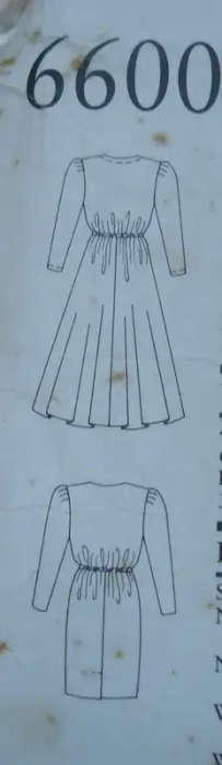 NEW LOOK PATTERNS 6600 STUNNING DRESS -FLARED OR STRAIGHT SKIRT SEVEN SIZES 8 to 20   SEWING PATTERN