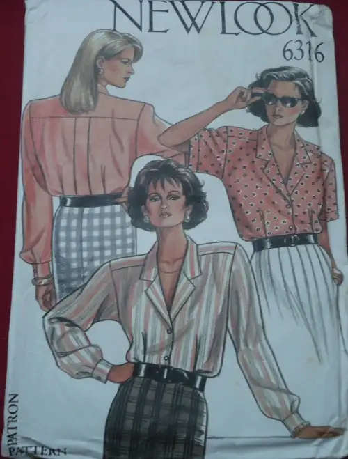 NEW LOOK PATTERNS 6316 BLOUSES SIX SIZES IN ONE 8 - 18 COMPLETE  SEWING PATTERN