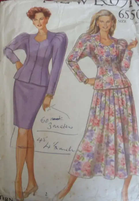 NEW LOOK PATTERNS 6550 - 7 SIZES IN ONE 6 - 18 - COMPLETE SEWING PATTERN