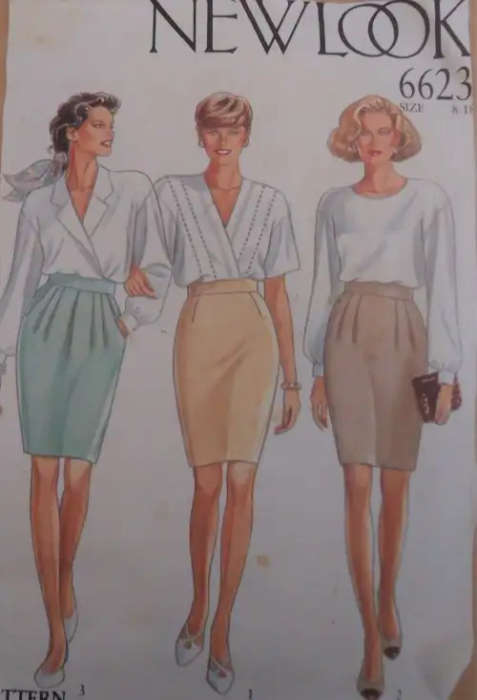 NEW LOOK PATTERNS 6623 - 6 SIZES IN ONE SKIRT SIZES 8 - 18 COMPLETE SEWING PATTERN