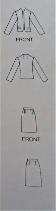 BUTTERICK 5193 JACKET & SKIRT SIZE A8-10-12 COMPLETE SEWING PATTERN