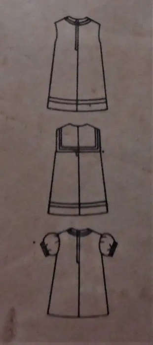VINTAGE BUTTERICK 4024 GIRL`S ONE PIECE DRESS SIZE 3 YEARS BREAST 22` COMPLETE-  SEWING PATTERN