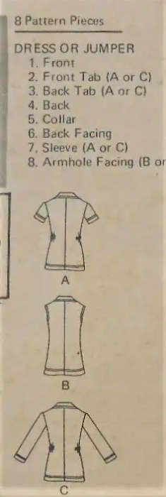 BUTTERICK 416 GIRLS DRESS & PINAFORE SIZE 4 YEARS COMPLETE SEWING PATTERN