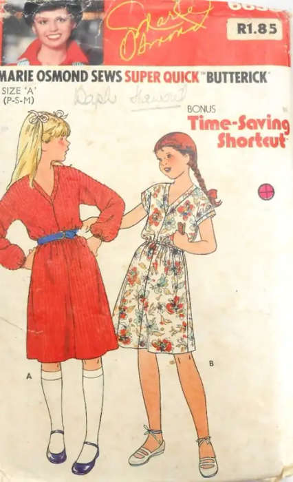 BUTTERICK 6658 GIRLS DRESS SIZE P-S-M - 7-12 YEARS COMPLETE SEWING PATTERN