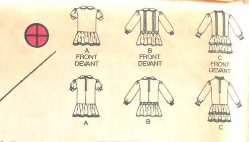 BUTTERICK 6713 GIRLS DRESS SIZE 3 YEARS COMPLETE-ZIPLOC SEWING PATTERN