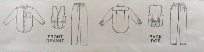 McCALLS 7205 BOYS LINED WAISTCOAT-SHIRT-PANTS SIZE 7-8-10-12-14 YEARS COMPLETE-  SEWING PATTERN