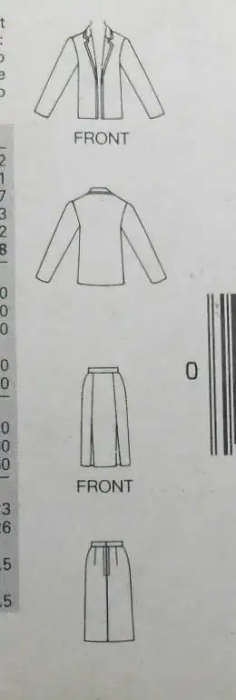 BUTTERICK 5229 JACKET-SKIRT - SIZE 14-16-18 COMPLETE-ZIPLOC SEWING PATTERN