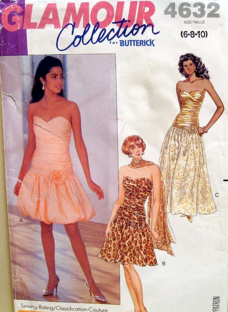 BUTTERICK 4632 STUNNING DRESS & SCARF -SIZE 6-8-10 COMPLETE-ZIPLOC BAG SEWING PATTERN