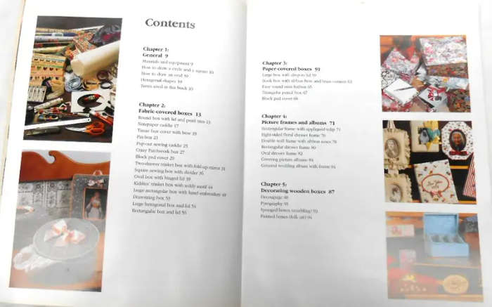 DECORATIVE BOXES-BEV YATES-31 ORIGINAL STEP BY STEP PROJECTS-100 PAGES SOFT COVER DIY GIFT BOXES
