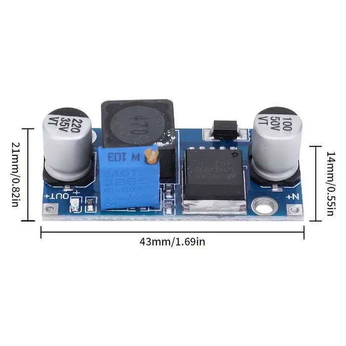 LM2596 3A DC-DC Adjustable Buck Converter Input 3.0-40V Output 1.5-35V