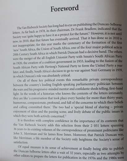 Friendship and Union: The South African letters of P. Duncan and M. Selborne 1907-1943 VRS series 41