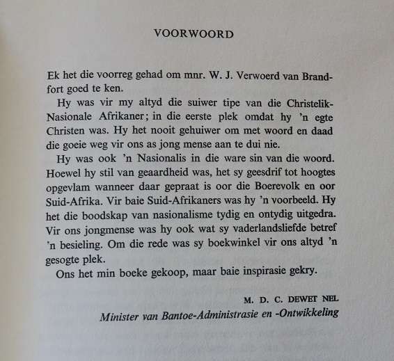 Wilhelm Johannes Verwoerd deur Mev. S.A. Joubert Verwoerd