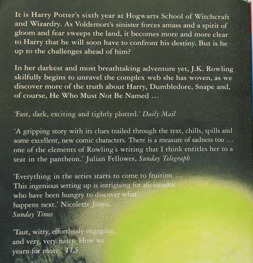 Harry Potter and the Half-Blood Prince by J.K. Rowling-First paperback edition 2006