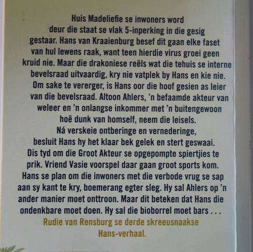 Hans bars die bioborrel deur Rudie van Rensburg
