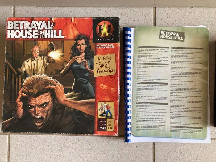 Betrayal at House on the Hill & Zombies!!! board games