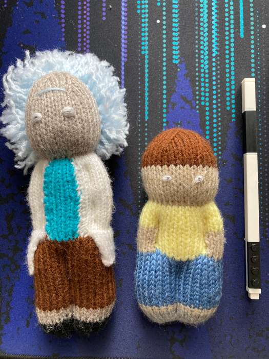 Handmade Crochet Rick & Morty Knitted Dolls