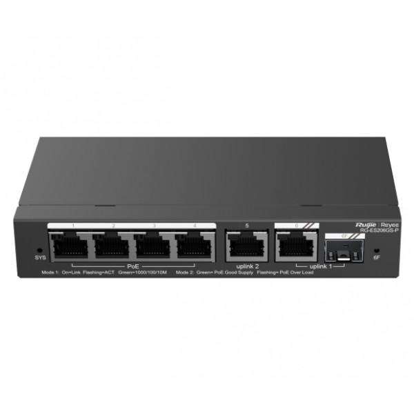 Reyee 6 Port Gigabit with 4 PoE 54W Smart Managed Switch