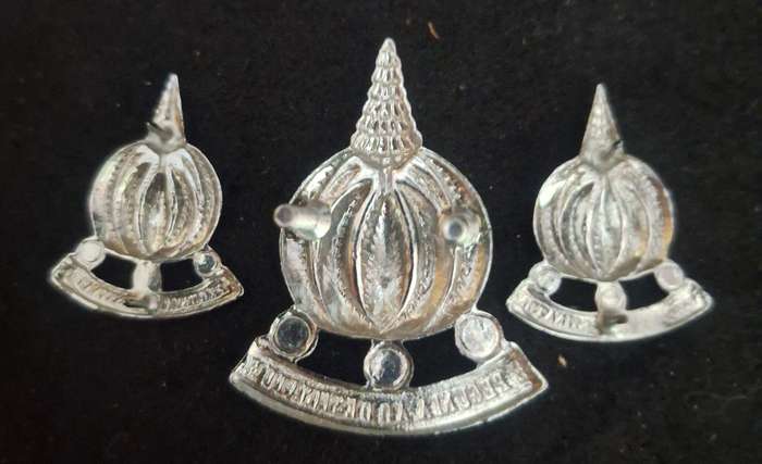SADF Financial Services Cap and Collar Badges - Pins / Screws Intact