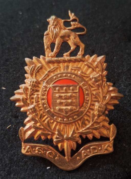 SADF -- GILDING ASC / ADK CAP  BADGE -  SCREWS INTACT