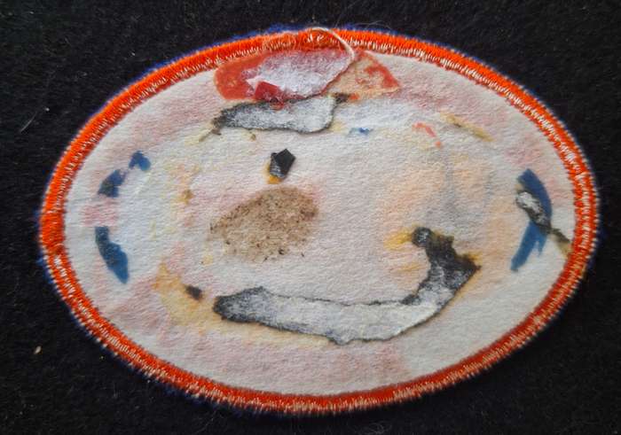 SOUTH AFRICAN BIKER PATCH (UNWORN) GLUE STAINS ON REAR